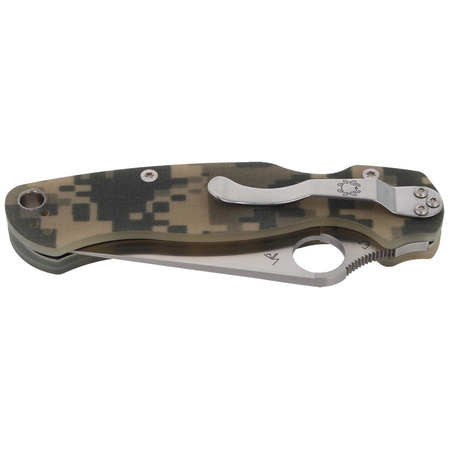 Spyderco Para Military 2 G-10 Camo PlainEdge Knife (C81GPCMO2)