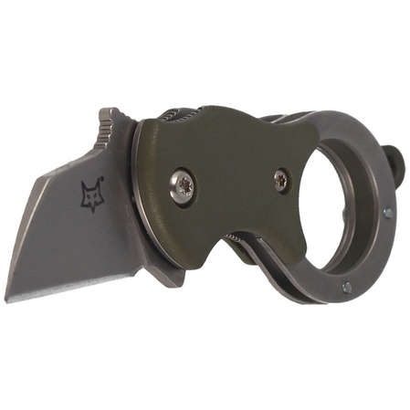 FOX Mini-TA Folding Knife FRN OD Green, Bead Blasted Blade (FX-536 Od)
