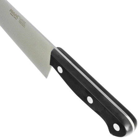MAM Cooks Chef 250 Kitchen Knife Black Polymer, Polished X50CrMoV15 (540)