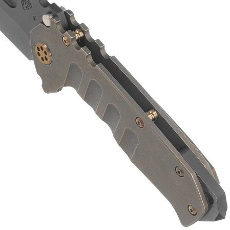 Nóż składany Medford Praetorian T DP ''Old-Shool Bronze'' Titanium, Bronze HW/Clip, Black DLC S45VN by Greg Medford (MK0124PD-36A1-T1C1-BP)