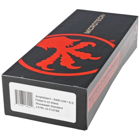 Nóż składany Microtech Amphibian Ram-Lok S/E Black Fluted G10, Stonewashed M390MK by Tony Marfione (137RL-10FLGTBK)