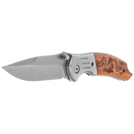 Nóż składany Martinez Albainox Hunting Boar Zebra Wood, Satin 3Cr13Mov (18518GR4208)