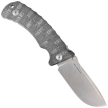 Fox Pro Hunter Black Yute Micarta, Stonewashed N690Co Knife (FX-130 MBSW)