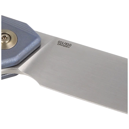 Nóż składany WE Knife Seer LE No 011/610 Blue Titanium, Rubber Silver CPM 20CV (WE20015-2)