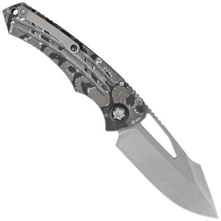 Nóż składany Heretic Pariah Manual White Camo Carbon Fiber, Stonewashed MagnaCut by Tony Marfione Jr.