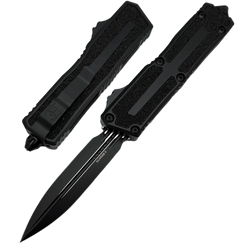Microtech Scarab II Gen III D/E OTF Knife Tactical Black Aluminium, Black M390MK by Tony Marfione (1280-1T)