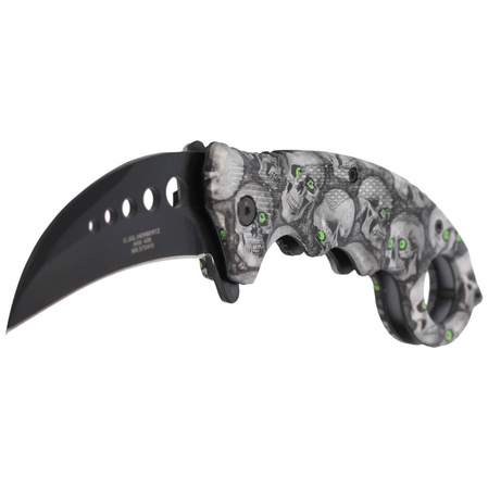 Nóż składany Herbertz CJH Karambit Skulls ABS, Black 420 (ART000137)