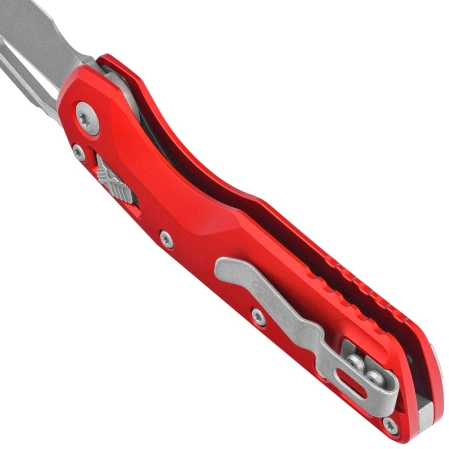 Nóż składany Microtech MSI S/E Red Slab Side Aluminium, Apocalyptic M390MK by Tony Marfione (210-10APRD)