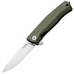 Nóż składany LionSteel Myto Green Aluminium, StoneWashed M390 by Molletta (MT01A GS)