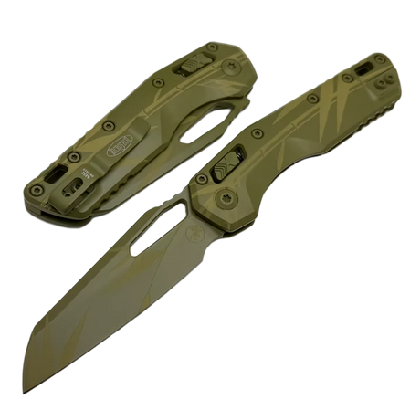Microtech MSI S/E Knife Cerakote Bamboo Aluminum, Cerakote Bamboo M390MK by Tony Marfione (210-1CAM)