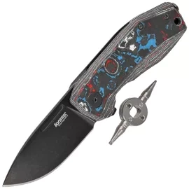 Nóż składany LionSteel Nano Nebula Fat Carbon, Old Black MagnaCut (NA01 NB)