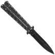 Nóż składany motylek Martinez Albainox Balisong Skull Gray Steel, Stonewashed 3Cr13Mov (02184)