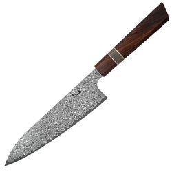 Xin Cutlery XinCraft 9'' Japan Chef Kitchen Knife Buffalo Horn/Rosewood/Nickle Silver, Damascus VG10 (XC120)