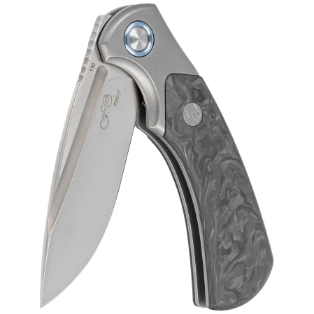 Nóż składany Fox 40th Anniversary Knife Marble Carbon Fiber, Satin M390 (FX-F2017)