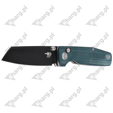 Nóż składany Bestech Slasher Blue Micarta, Black Stonewashed D2 (BG43C-2)