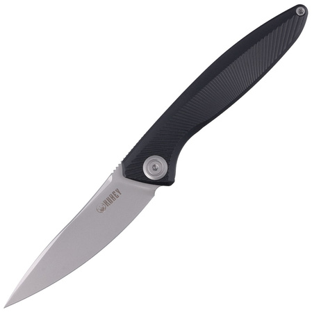 Kubey Pike Knife Black Titanium, Sandblasted CPM 20CV by Parsons Bladeworks (KB2103B)