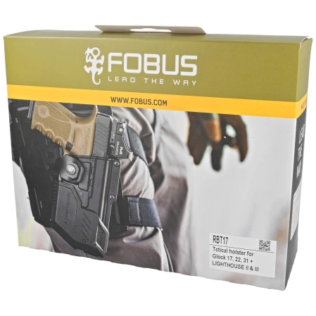 Fobus RBT17 Holster for Glock 17, 22, 31 + Two Covers for Flashlight or Laser