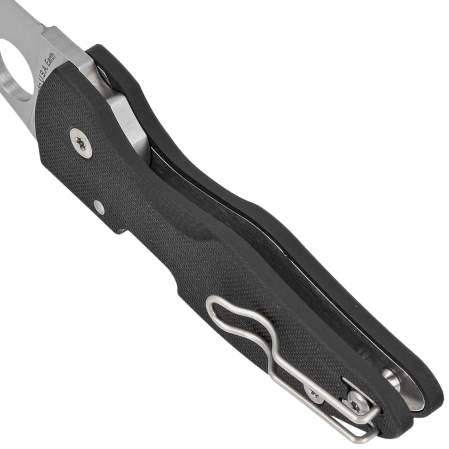 Spyderco MicroJimbo Black G10, Satin CPM S30V Plain by Michael Janich Knife (C264GP)