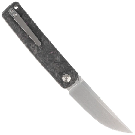 Reate Bushido Knife Titanium/Dark Matter Purple Fat Carbon, Hand Satin M390