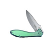 Kubey Ruckus Knife Green Titanium, Beadblasted CPM 20CV by Sherif Manganas (KB314S)