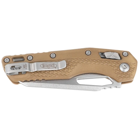 Nóż składany Microtech MSI S/E Dark Earth Tri-Grip Polymer, Stonewashed M390MK by Tony Marfione (210T-10PMDE)