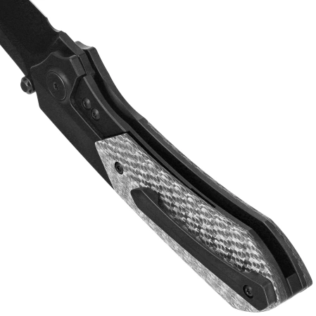 Nóż składany Remette RT-Meteor Black DLC Titanium/Gray Carbon Fiber, Black DLC M390 (RTPT-BD)