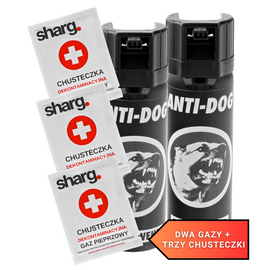 Zestaw 2 gazów pieprzowych i 3 chusteczek Hoernecke Anti-Dog Cone 63 ml - stożek