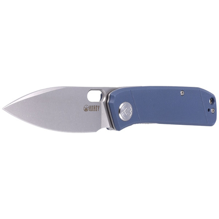 Kubey Knife Hyde, Denim Blue G10, Sand Blasted 14C28N by Colin Maisonpierre (KU2104D)