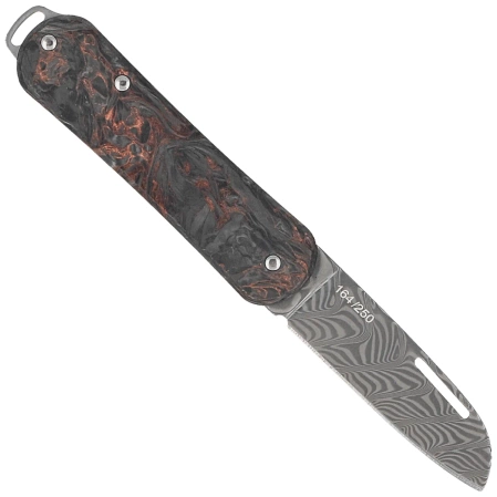 Scyzoryk Fox Vulpis 108 LE No 164/250 Dark Matter Fat Carbon, Super Clean Damascus by Balbach Damast (FX-VPDAM108 DMCO)