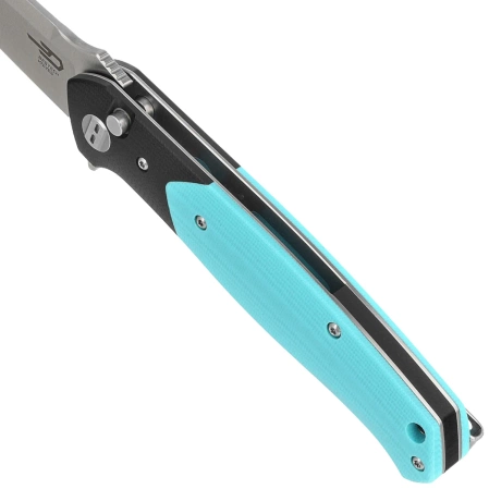 Bestech Swordfish Knife Black/Light Blue G10, Satin 14C28N (BG62F)
