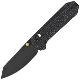 Civivi Yonder Knife Black Burlap Micarta, Black Stonewashed 14C28N by Zac Whitmore (C23073B-2)
