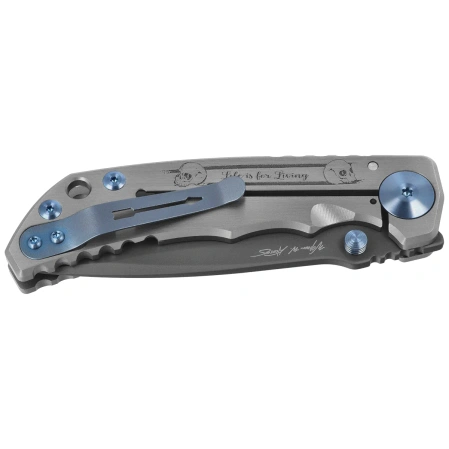 Nóż składany Spartan Blades Harsey Folder ''Memento Mori'' Titanium, Black MagnaCut by William W. Harsey (SF5 Custom Memento Mori)