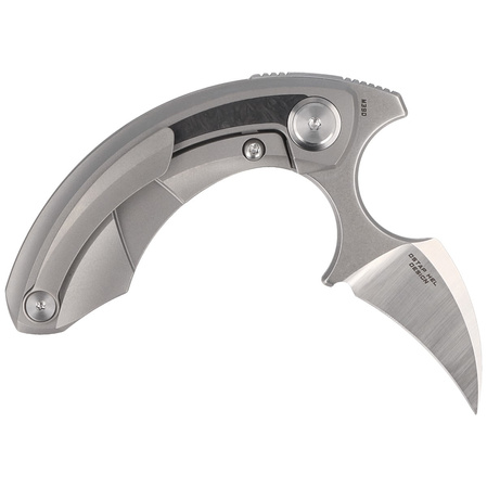 Nóż składany Bestech Strelit Grey Titanium/Marbled Carbon Fiber, Satin/Stonewashed M390 by Ostap Hel (BT2103M)