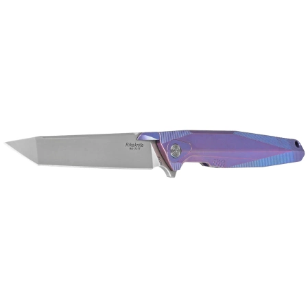 RikeKnife Framelock Blue Titanium, Bead Blast/Satin M390 (RK1707T-B)