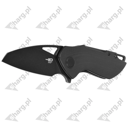 Bestech Knife Riverstone Black G10, Black Stonewashed 154CM by Frank Grissom (BL03C)