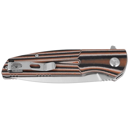 Bestech Knife Fin Black / Orange / Beige G10, Satin 14C28N (BG34C-1)