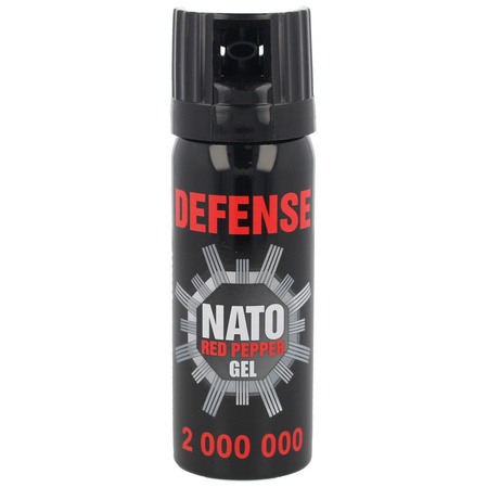 Zestaw 2x Gaz pieprzowy Sharg Nato Defence Gel 2mln Cone 50ml i chusteczka dekontaminacyjna (40050-C)