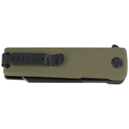 Nóż składany Kubey Knife Sailor Green G10, Blackwashed AUS-10 by Sekira Sochi (KU317C)