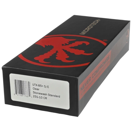 Microtech UTX-85 S/E OTF Knife Natural Clear Aluminium, Stonewashed M390 (231-10 CR)