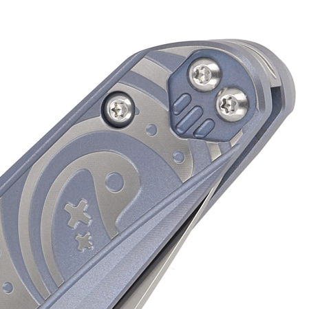 Nóż składany Bestech Mothus Blue Titanium, Satin M390 by Kombou (BT2206A)