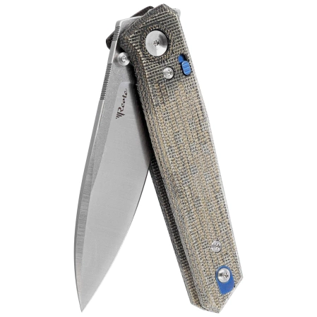 Nóż składany Reate PL-6 Green / Black Micarta, Satin Nitro-V (PL-6 GRBKM SAT)