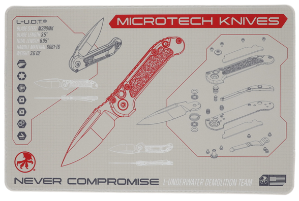 Mata do prezentacji noży Microtech LUDT Cream (MAT-LUDT)