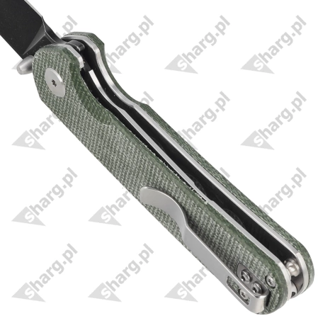 Bestech Sledgehammer Green Micarta, Black Stonewashed D2 knife (BG31B-2)