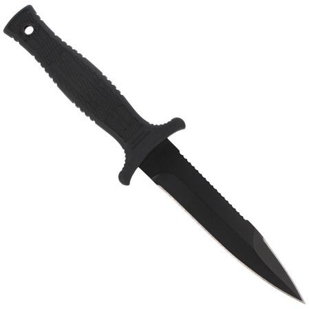 K25 Botero Boot Knife Black Rubber, Black Titanium 7Cr17Mov (31825)