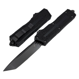 Microtech Scarab II Gen III T/E OTF Knife Black Aluminum, Shadow DLC M390MK by Tony Marfione (1279-1DLCTSH)