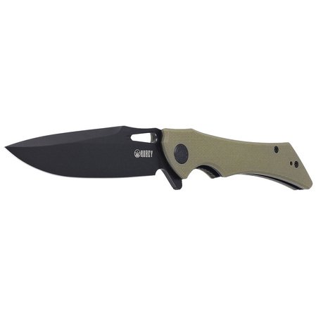 Kubey Raven Knife Green G10, Dark Stonewashed AUS-10 by Jelly Jerry (KB245I)