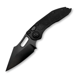 Microtech Stitch-A S/E Signature Automatic Knife Shadow DLC Aluminum, Shadow DLC M390 by Borka Blades and Tony Marfione (169-1DLCTSH)