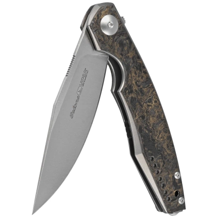 Nóż składany Viper Belone Titanium/Dark Matter Gold Fat Carbon, Satin M390 by Jesper Voxnæs (V5970TIFCG)
