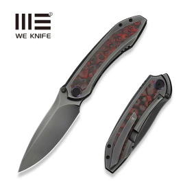 WE Knife Winsome Gray Titanium/Lava Flow Fat Carbon, Polished Gray M390 (WE23092-4)