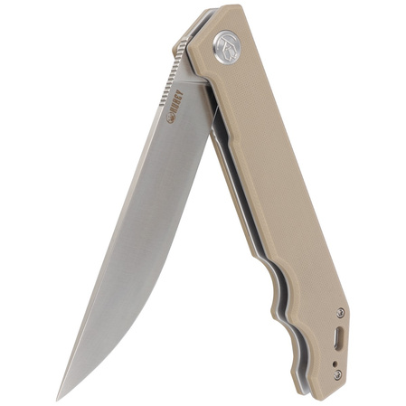 Kubey Knife Pylades Tan G10, Satin AUS-10 (KU253E)